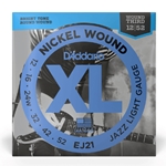 D'Addario EJ21 XL Nickel Jazz Light Electric Guitar Strings 12-52
