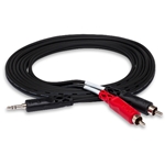 Stereo Breakout Cable 6 ft - 3.5 mm TRS to Dual RCA