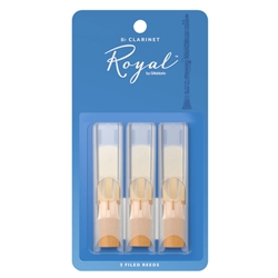 Royal Bb Clarinet Reeds, Pack of 3 (Strength 2.5)