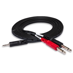 Stereo Breakout Cable 10ft - 3.5 mm TRS to Dual 1/4 in TS