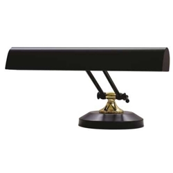 14" Black/Polished Brass Piano Lamp