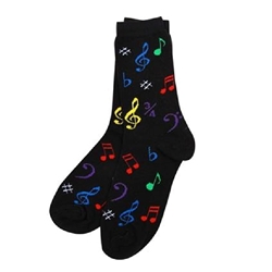 Multi Notes Socks Black