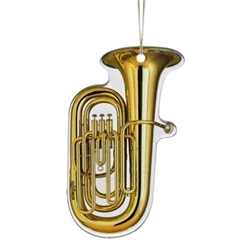 Tuba Holiday Ornament 3"